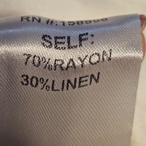 Aaron & Amber Womens Linen Maxi Shirt Dress Ivory M Coastal  Minimalist  Resort - Picture 12 of 16